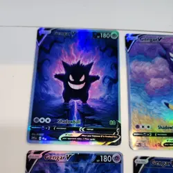 Lot of 6 Custom holo Gengar V Pokemon Trading Card sleeved & top loaded - Image 5