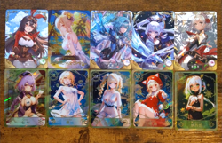 Genshin Impact Waifu 10 Card Lot - Beautiful Goddess Story Cards Noelle Eula - Image 1