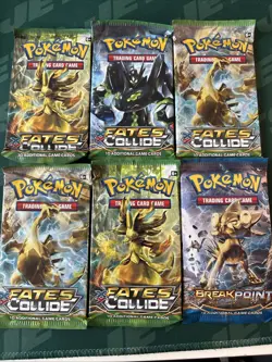 Pokemon Card Booster Pack lot x6 XY Breakpoint Fates Collide 820650800696 - Image 1