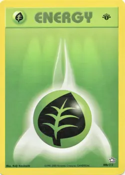 Pokemon TCG Neo Genesis #108/111 Grass Energy 1st Edition LP Card - Image 1