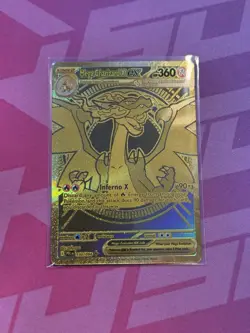 Mega Charizard EX Phantasmal Flames 130/094 Mega Ultra Rare Gold Card - Image 1