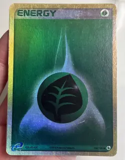 MP+ Grass Energy 104/109 Reverse Holo Ruby and Sapphire AUTHENTIC Pokemon Card - Image 2