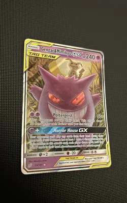 Pokemon Sun and Moon Trading Card Game Gengar and Mimikyu GX 53/181 - Image 3