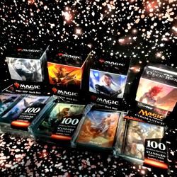 MTG ULTRA PRO 400 DECK PROTECTOR CARD SLEEVES & 4X 100+ DECK BOX COMMANDER EDH - Image 1