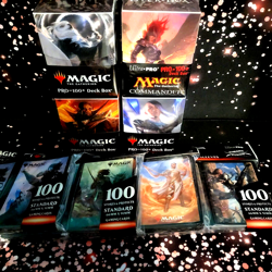 MTG ULTRA PRO 400 DECK PROTECTOR CARD SLEEVES & 4X 100+ DECK BOX COMMANDER EDH - Image 3
