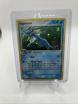 Pokemon Vaporeon Holo Card 6/17 Pop Series 3 Promo Moderately Played - Image 1