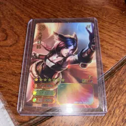 AHRI foxfire Ultra Rare Holo Foil league Of Legends Victors Verses TCG Card - Image 2