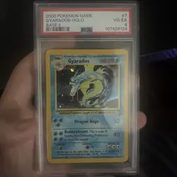Pokemon TCG Gyarados Holo Rare Card 7/130 Base Set 2 - Image 1