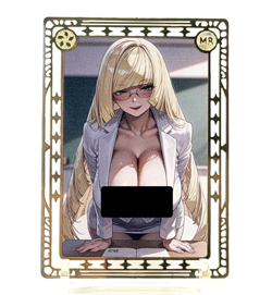 Goddess Story: Lusamine Spicy Metal Anime Waifu CCG Card - Image 1