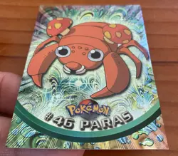 PARAS #46 - BLACK Logo - Holo FOIL - SERIES 1 - TOPPS POKEMON CARD - NM - Image 3