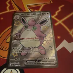 Pokemon TCG Wigglytuff EX Full Art Shiny Rare Holo Card 222/091 Paldean Fates - Image 1