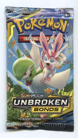 Lot of 2 Pokemon Sun & Moon Unbroken Bonds 10-card Booster Packs Sealed - New! - Image 4