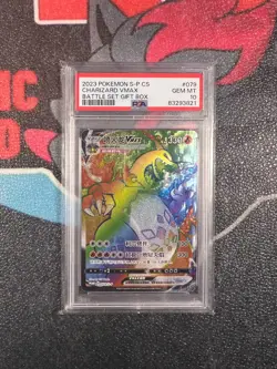 Pokemon Card PSA 10 Gem Mt Charizard Vmax Battle Set Gift Box Chinese 079/S-P - Image 1