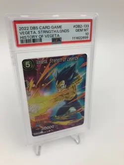 2022 DRAGONBALL Card Game VEGETA STRENGTH OF LEGENDS DB2-133 grade PSA GEM MT 10 - Image 5