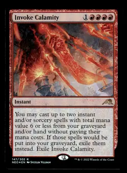 Invoke Calamity Foil - NEO 147 - NM - MTG Magic - Image 1