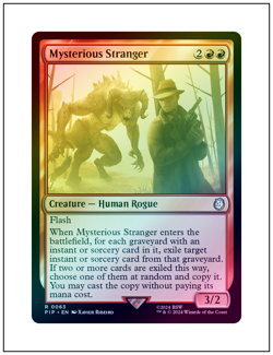 1x Mysterious Stranger, Foil, Magic the Gathering MTG NM - Image 1