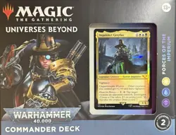 MAGIC THE GATHERING WARHAMMER 40,000 FORCES OF THE IMPERIUM COMMANDER DECK - Image 1
