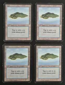 Island (B) x4 -Alpha Edition - HP Condition -MTG -FREE SHIPPING -Land - Image 1