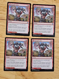 4x Kazuul's Fury *Playset* Zendikar Rising Uncommon Magic MTG WOTC M9244 - Image 1