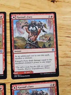 4x Kazuul's Fury *Playset* Zendikar Rising Uncommon Magic MTG WOTC M9244 - Image 3
