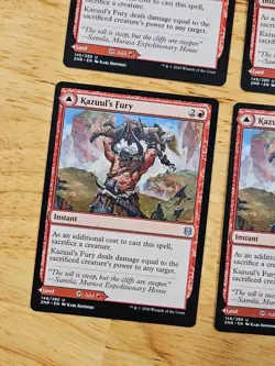 4x Kazuul's Fury *Playset* Zendikar Rising Uncommon Magic MTG WOTC M9244 - Image 4