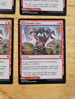 4x Kazuul's Fury *Playset* Zendikar Rising Uncommon Magic MTG WOTC M9244 - Image 5