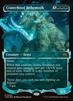 1x Craterhoof Behemoth - Foil - Showcase Light Play MTG Magic - Kid Icarus - - Image 1