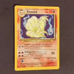 1999 Pokemon FRENCH Unlimited Base Set Feunard-Ninetales Holo 12/102 EX-MT - Image 1