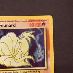 1999 Pokemon FRENCH Unlimited Base Set Feunard-Ninetales Holo 12/102 EX-MT - Image 4