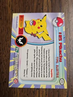 Pokemon Topps Pikachu #25 LP - Green Label - Image 2