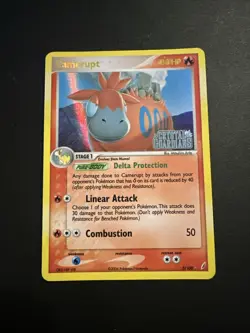 Camerupt Reverse Foil Stamped Pokemon EX Crystal Guardians #3 2006 LP - Image 1