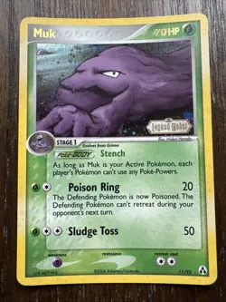 Pokemon TCG Muk Reverse Holo Rare EX 11/92 EX Legend Maker - Image 1