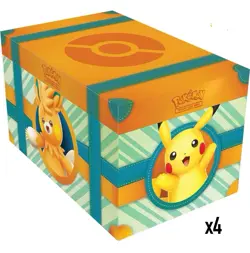 (4) Pokemon TCG: Paldea Adventure Chest Factory Sealed Box LOT Pikachu Promo - Image 1