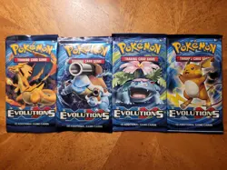 NEW Pokemon XY EVOLUTIONS Booster Pack LOT~4 Pack Complete Art Set~SEALED~READ! - Image 3