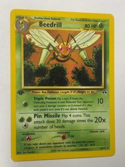 Pokemon TCG Beedrill Neo Discovery 1st edition 18/75 LP, ships same business day - Image 1