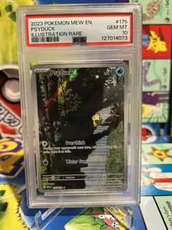 2023 POKEMON MEW EN-151 ILLUSTRATION RARE #175 PSYDUCK PSA 10 - Image 1