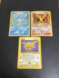 Vintage Pokemon Fossil Holos - Articuno 2/62 Moltres 12/62 Zapdos 15/62 - Rare - Image 1
