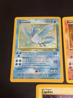 Vintage Pokemon Fossil Holos - Articuno 2/62 Moltres 12/62 Zapdos 15/62 - Rare - Image 2