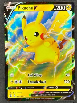 Pokemon Pikachu V 086/264 FST Fusion Strike NM - Image 1
