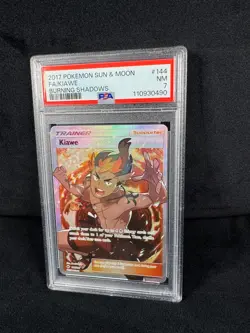 Pokemon Kiawe Trainer Card 144/147 Sun & Moon Burning Shadows Pokemon Set PSA 7 - Image 4