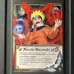 Naruto CCG 1st Edition Naruto Uzumaki Dangerous Chakra #632 Holo Foil Rare Card - Image 1