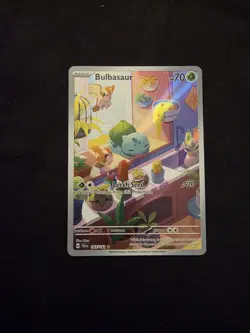 Pokemon Stellar Crown Bulbasaur Illustration Rare Card 143/142 NM/Mint Condition - Image 1