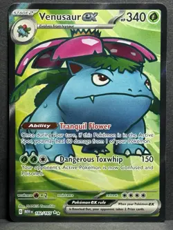 Pokemon Venusaur EX Holo Ultra Rare TCG Card 182/165 Scarlet & Violet 151 NM - Image 1