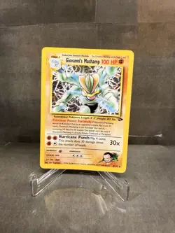 Pokemon TCG Giovanni's Machamp Holo Unlimited Rare Card Gym Challenge 6/132 - Image 1