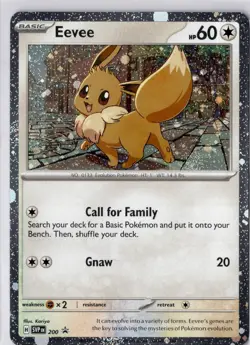 Eevee SVP 200 Cosmos Holo Promo Scarlet & Violet Black Star Pokemon Card NM - Image 2