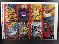 Pokemon TEAM ROCKET Cards Top Uncut Sheet Rare Charizard Gengar Mint/nm Peru - Image 1
