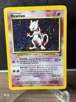 Mewtwo Base Set 2 WoTC 10/130 Holo Rare Pokemon Card - Image 1