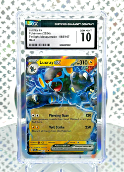 CGC 10 Luxray EX 068/167 Twilight Masquerade Full Art Double Rare Pokemon Card - Image 1