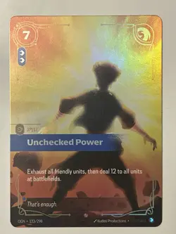 Riftbound League Of Legends Origins Epic Foil Unchecked Power 123/298 NM Card - Image 1