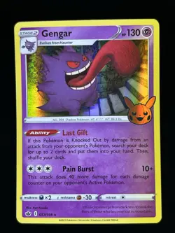 Pokemon Gengar TCG Stamped Card Halloween Trick or Trade, Holo Rare, 057/198 - Image 1